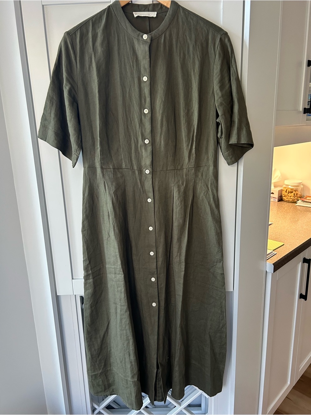 EVERLANE Size 4 New THE FROLIC DRESS IN LINEN - Picture 6 of 9